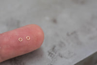 Set of 50 x 26 gauge 2.3mm and 3mm EXTREMELY TINY Thinnest Smallest Open Jump Ring -14kt Gold Filled - Permanent Jewelry