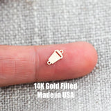Coffee Cup Connector - 14Kt Gold Filled Sterling Silver - Coffee Connectors - Permanent Jewelry Supply