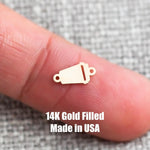 Coffee Cup Connector - 14Kt Gold Filled Sterling Silver - Coffee Connectors - Permanent Jewelry Supply
