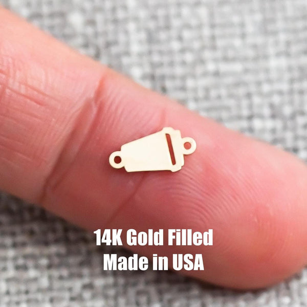 Coffee Cup Connector - 14Kt Gold Filled Sterling Silver - Coffee Connectors - Permanent Jewelry Supply