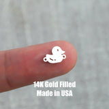 Duck Connector 14K Gold Filled Connector Permanent Jewelry 14K Gold Filled 925 Sterling Silver Connectors Bracelet Necklace PJ Supply