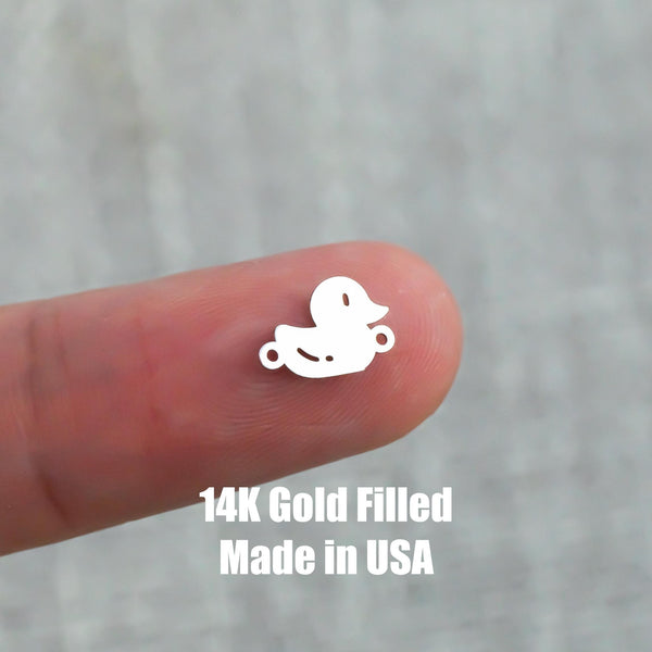 Duck Connector 14K Gold Filled Connector Permanent Jewelry 14K Gold Filled 925 Sterling Silver Connectors Bracelet Necklace PJ Supply