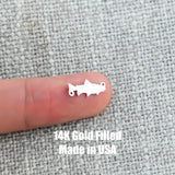 Fish Connector 14K Gold Filled Connector Permanent Jewelry Trout Jesus Fish Prosperity 14K Gold Filled Sterling Silver Connectors Bracelet