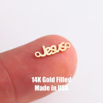 Jesus Connectors - 14Kt Gold Filled or Sterling bestie Connectors - For Permanent Jewelry Bracelet or Necklace - Permanent Jewelry Supply