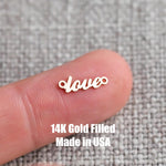 Love Connector - Tiny 14Kt Gold Filled or Sterling Silver Love Connectors - Love Link for Bracelet or Necklace - Permanent Jewelry Supply