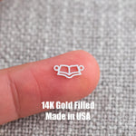 Book Connector - 14Kt Gold Filled or Sterling Silver- Book Connectors - Bracelet or Necklace - Permanent Jewelry Supply