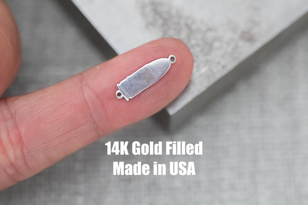 Bullet Ammunition Connectors 14Kt Gold Filled or Sterling Connectors Permanent Jewelry Bracelet or Necklace Permanent Jewelry Supply