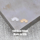 Rainbow Connector 14Kt Gold Filled Connectors Two Sizes 14K GF Sterling Silver - Connectors - Permanent Jewelry Connectors Supply