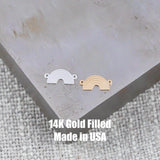 Rainbow Connector 14Kt Gold Filled Connectors Two Sizes 14K GF Sterling Silver - Connectors - Permanent Jewelry Connectors Supply