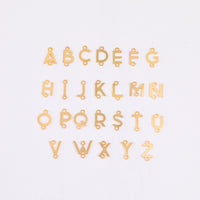 14K Gold Filled Letter Initial Connector (L) Capital Letter Alphabet Charm for Permanent Jewelry Wholesale Bracelet Jewelry Supplies