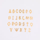 Vertical Letter CONNECTORS - 6mm 14kt Gold Filled Alphabet Initial Links - Sideways Necklace Letter - Permanent Jewelry Supplies