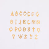 9mm size- 14K Gold Filled Letter Initial Connector (L) Capital Letter Alphabet Charm for Permanent Jewelry Wholesale Bracelet Jewelry