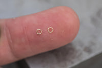 Set of 50 x 26 gauge 2.3mm and 3mm EXTREMELY TINY Thinnest Smallest Open Jump Ring -14kt Gold Filled - Permanent Jewelry