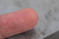 Set of 50 x 26 gauge 2.3mm and 3mm EXTREMELY TINY Thinnest Smallest Open Jump Ring -14kt Gold Filled - Permanent Jewelry