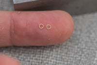 Set of 50 x 26 gauge 2.3mm and 3mm EXTREMELY TINY Thinnest Smallest Open Jump Ring -14kt Gold Filled - Permanent Jewelry