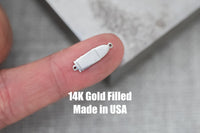 Bullet Ammunition Connectors 14Kt Gold Filled or Sterling Connectors Permanent Jewelry Bracelet or Necklace Permanent Jewelry Supply