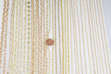 Gold Plated Chains PVD Ion Gold Plated Tarnish Resistant Paperclip Oval Curb Italian Figaro Satellite Mariner's Textured Hammered BY YARD