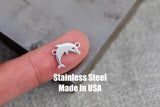 Dolphin Connector- Permanent Jewelry Connectors- Hand Polished Stainless Steel - Made in the USA PVD Ion Plating