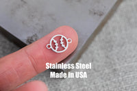 Baseball Connector- Permanent Jewelry Connectors- Hand Polished Stainless Steel - Made in the USA PVD Ion Plating
