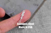 Lightning Connector- Permanent Jewelry Connectors- Hand Polished Stainless Steel - Made in the USA PVD Ion Plating