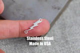 Lightning Connector- Permanent Jewelry Connectors- Hand Polished Stainless Steel - Made in the USA PVD Ion Plating