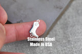 Cowboy Boots Connector- Permanent Jewelry Connectors- Hand Polished Stainless Steel - Made in the USA PVD Ion Plating