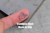 Middle Finger Connector- Permanent Jewelry Connectors- Hand Polished Stainless Steel - Made in the USA PVD Ion Plating