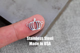 Pumpkin Connector- Permanent Jewelry Connectors- Polished Stainless Steel - Made in the USA PVD Ion Plating