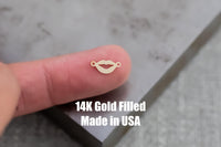 Kissing Lips Connector - 14Kt Gold Filled Sterling Silver - Connectors - Permanent Jewelry Supply