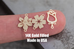 Birth Month Flower Connector - 14Kt Gold Filled Sterling Silver - Flower Connectors - Permanent Jewelry Supply- All coming Soon