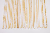 16" Gold Necklaces PVD Ion Plated Plating Satellite Heart Singapore Mariner Rolo Satellite Rectangle Snake Cuban Flat Sunburst Necklace