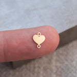 Heart Connector Permanent Jewelry Connectors 14K Gold Filled or 925 Sterling Silver Gold Filled Connectors Bracelet Necklace Supply