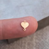 Heart Connector Permanent Jewelry Connectors 14K Gold Filled or 925 Sterling Silver Gold Filled Connectors Bracelet Necklace Supply