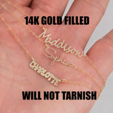 Real GOLD FILLED Personalized Name Necklace • Gold Filled Name Necklace • Perfect Gift for Her • Personalized Gift • Will Not Tarnish