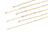 Paperclip Necklaces 16" 18" For Layering Tarnish Resistant PVD Ion Plating Ion Plated