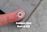 Sun Burst Connector- Permanent Jewelry Connectors- Polished Stainless Steel - Made in the USA PVD Ion Plating
