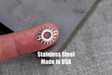 Sun Burst Connector- Permanent Jewelry Connectors- Polished Stainless Steel - Made in the USA PVD Ion Plating