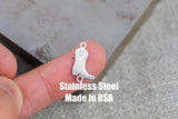 Cowboy Boots Connector- Permanent Jewelry Connectors- Hand Polished Stainless Steel - Made in the USA PVD Ion Plating