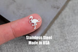 Flamingo Connector- Permanent Jewelry Connectors- Hand Polished Stainless Steel - Made in the USA PVD Ion Plating