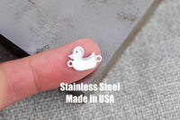 Duck Connector- Permanent Jewelry Connectors- Hand Polished Stainless Steel - Made in the USA PVD Ion Plating