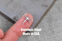 Dragon Fly - Permanent Jewelry Connectors- Hand Polished Stainless Steel - Made in the USA PVD Ion Plating