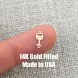 Wine Glass Connector - 14Kt Gold Filled Sterling Silver - Connectors - Permanent Jewelry Supply