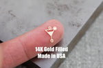 Martini Glass Connector - 14Kt Gold Filled Sterling Silver - Connectors - Permanent Jewelry Supply