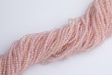 3mm Pink Crystal Beads Rondelle Roundel Beads -2 or 5 or 10 STRANDS ~13 inches long about 100+ Beads - Pink AB