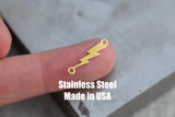 Lightning Connector- Permanent Jewelry Connectors- Polished Stainless Steel - Made in the USA pvd Ion Plating