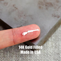 Rifle Gun Connector - 14Kt Gold Filled Sterling Silver 2nd Amendment Connectors for Permanent Jewelry