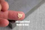 Cat Face 14Kt Gold Filled or Sterling Connectors Permanent Jewelry Bracelet or Necklace Permanent Jewelry Supply