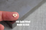 Heart Cross Connector - 14Kt Gold Filled Sterling Silver - Connectors - Permanent Jewelry Supply