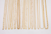 16" Gold Necklaces PVD Ion Plated Plating Satellite Heart Singapore Mariner Rolo Satellite Rectangle Snake Cuban Flat Sunburst Necklace