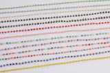 Dainty Multi color Enamel Satellite Paperclip Chain by Yard, Link Cable Chain, Wholesale bulk Roll Chain Jewelry